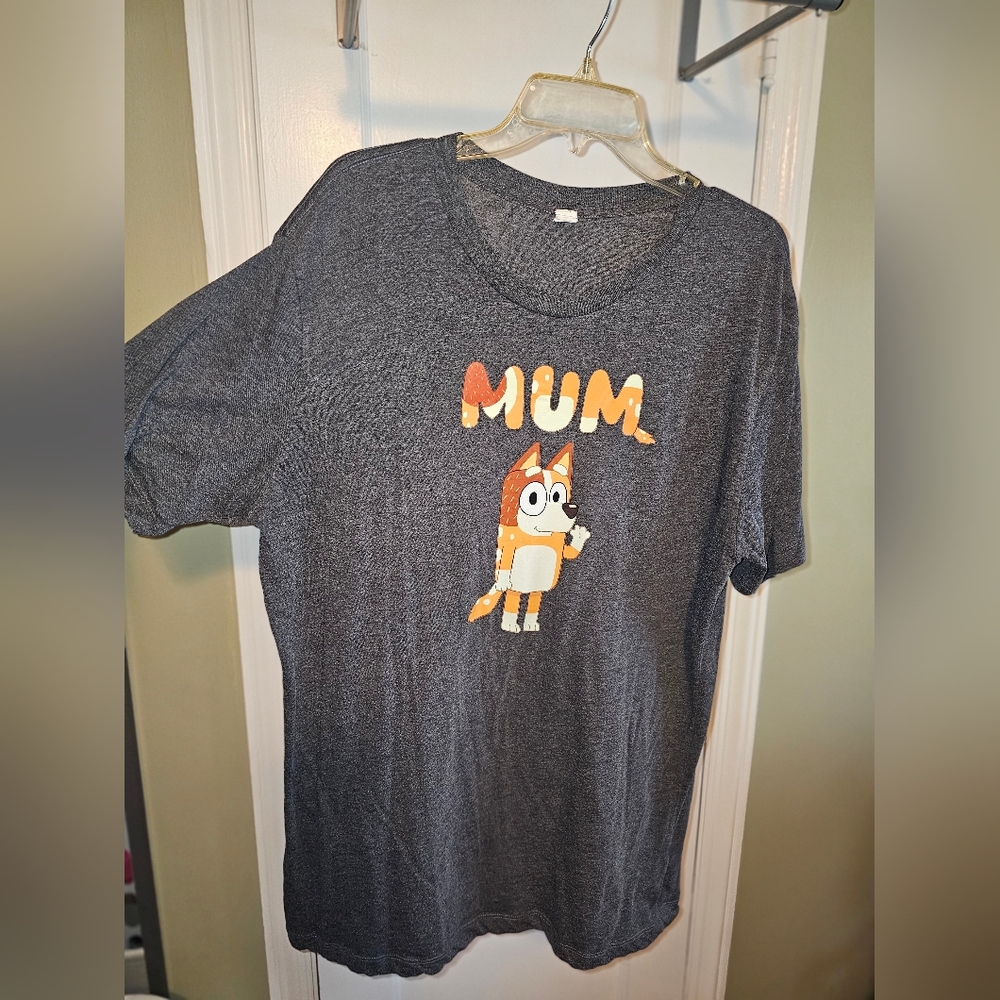 BLUEY Gray Graphic Tee 2XL